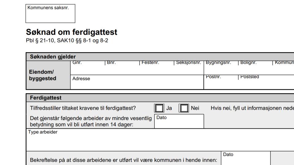 Lenkje til artikkel: Ferdigattest – kva er det, og kvifor er han viktig?