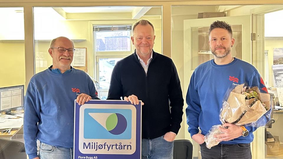 Lenkje til artikkel: Florø Bygg får sertifiseringa "Miljøfyrtårn"