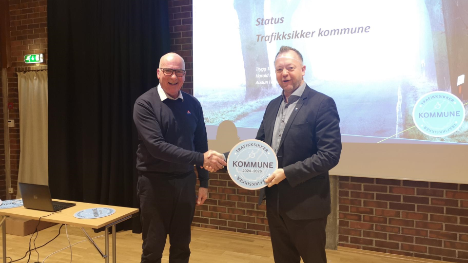 Lenkje til artikkel: Vi er stolte av å ha sikra oss status som Trafikksikker kommune!