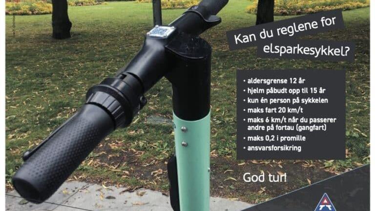 Lenkje til artikkel: Viktig melding om el-sparkesyklar - ei oppmoding frå Politiet, Statens vegvesen og Trygg Trafikk